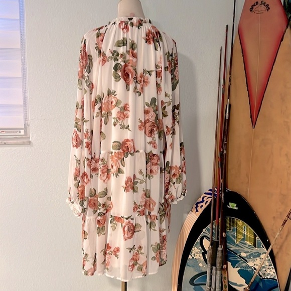 HP🎉Show Me Your MuMu,Chiffon Floral Dress, Completely Lined,Execlt Cond,Size XXL - Picture 3 of 11